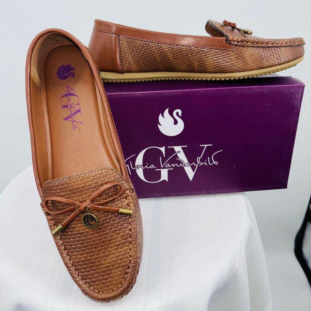 Gloria Vanderbilt Rosemarie Brown Leather Upper, Size 7.5